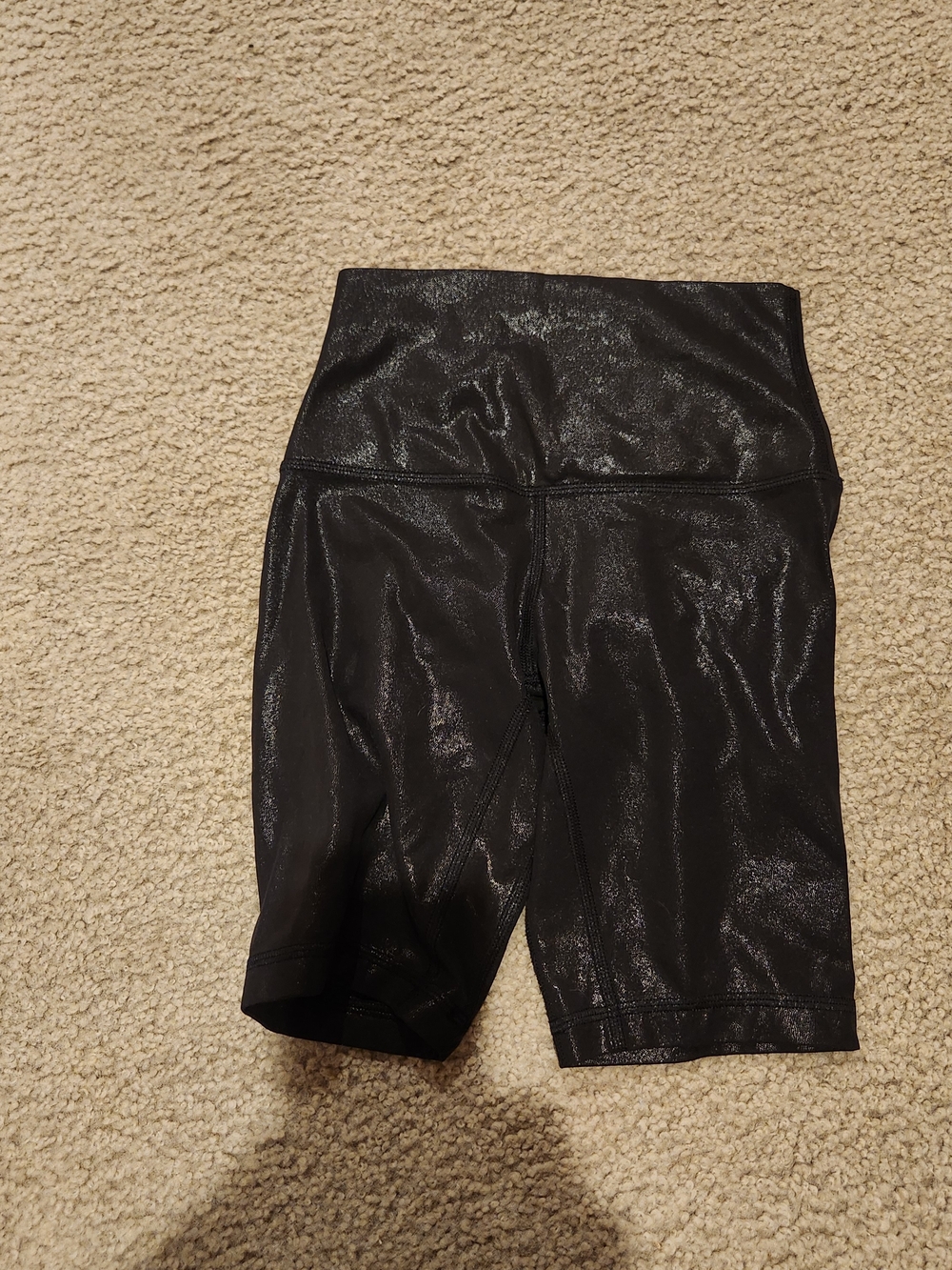 Lululemon Black Shimmer High-Waist Women’s  Shorts
